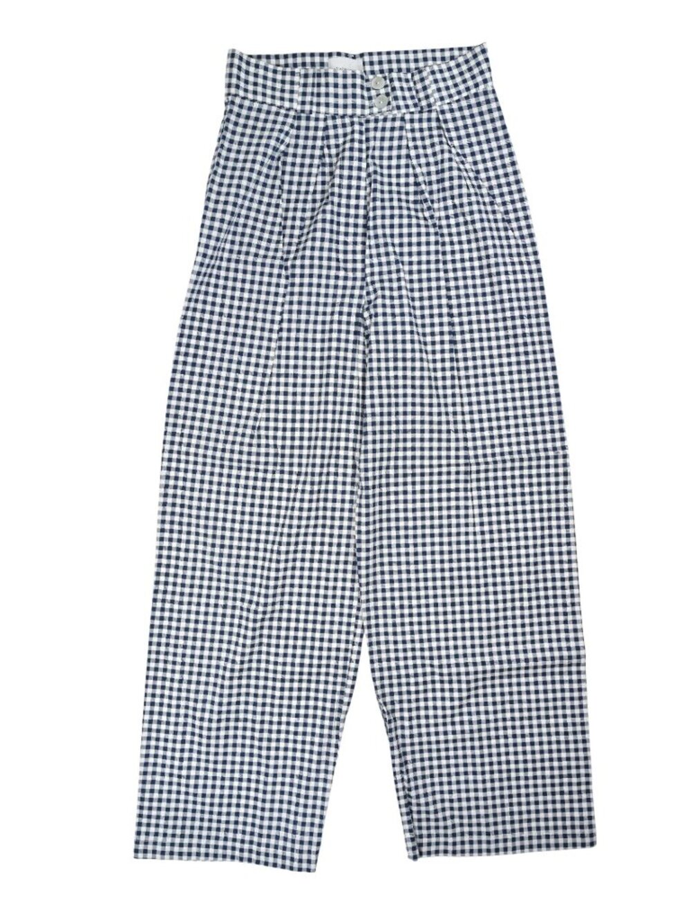 Maria de la Orden Trousers in Navy Blue Gingham